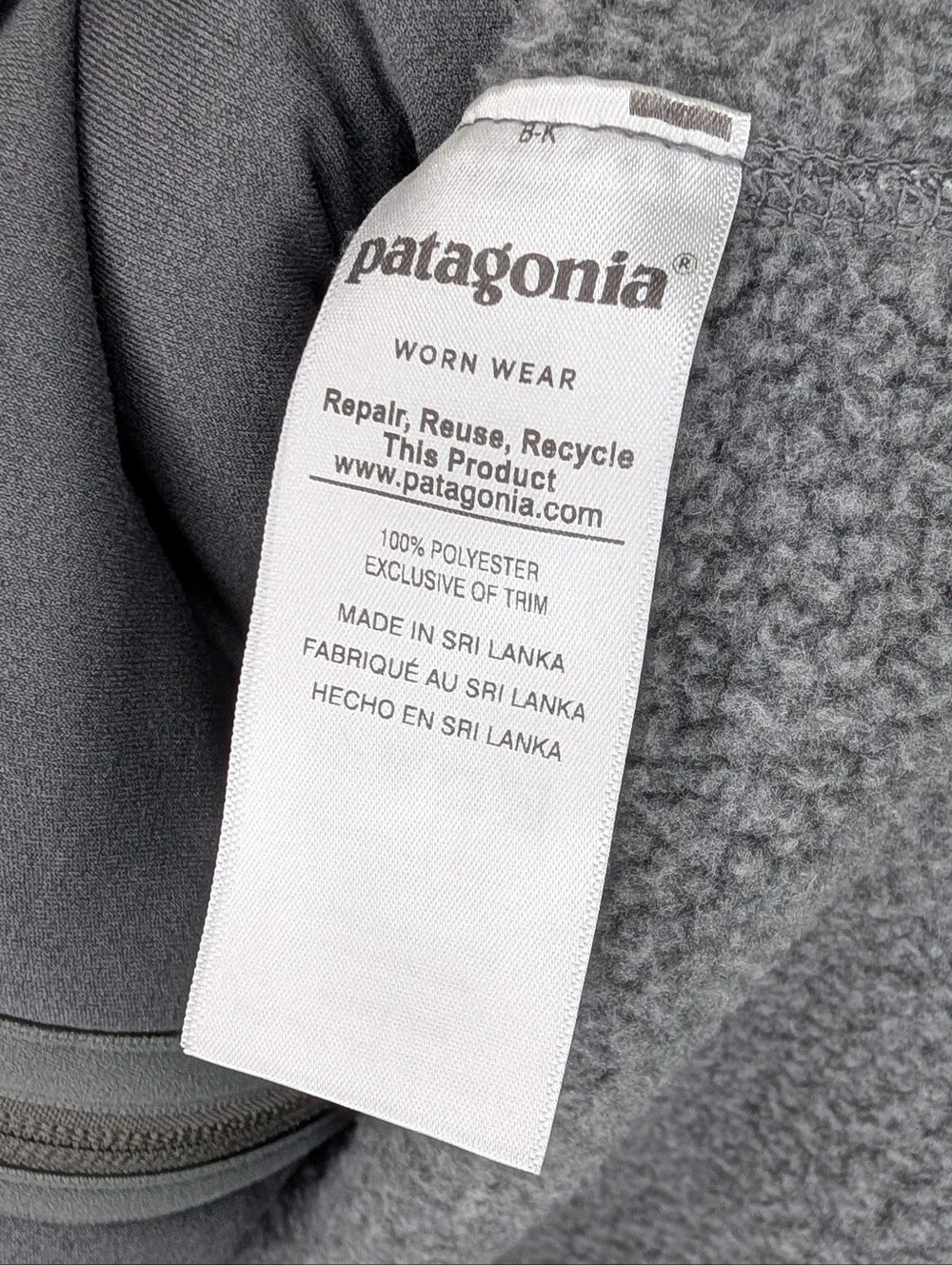 Patagonia Better Sweater Vest Mens Medium Dark Gray Full Zip Fleece STY25881FA17